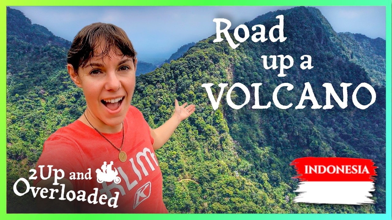 Опасная индонезийская дорога вдоль края вулкана! 🌋 – Отказали тормоза мотоцикла!