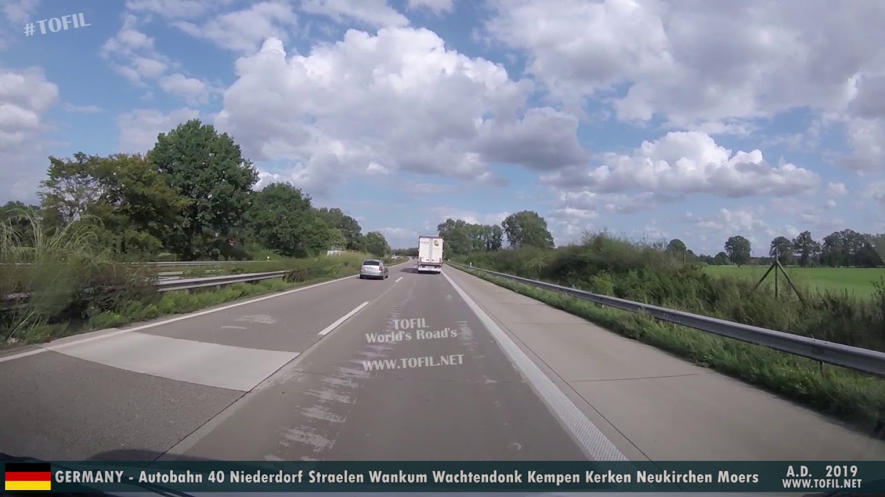 1086 GERMANY - Autobahn 40 Niederdorf Straelen Wankum Wachtendonk Kempen Kerken Neukirchen Moers