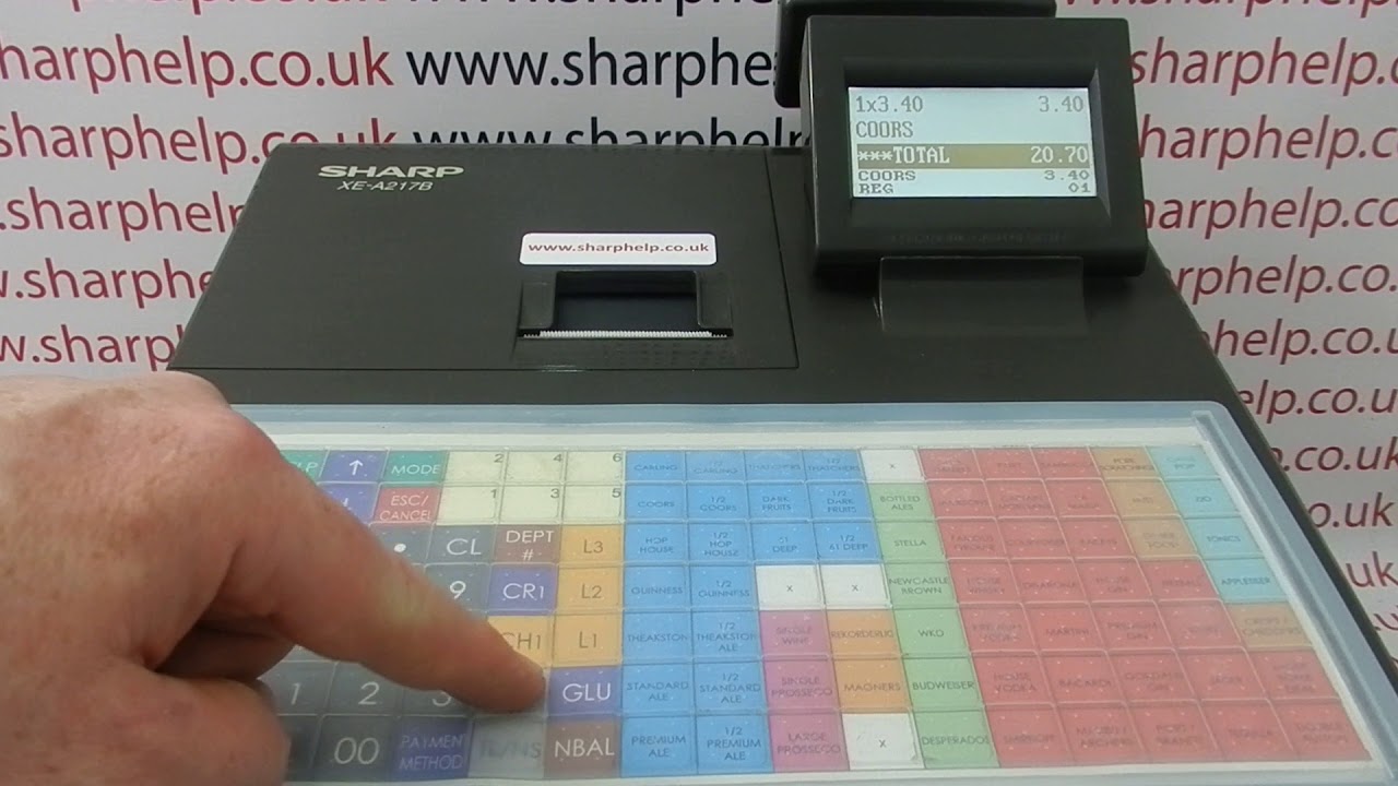 Sharp XEA217 Cash Register Instructions How To Cancel A Sale