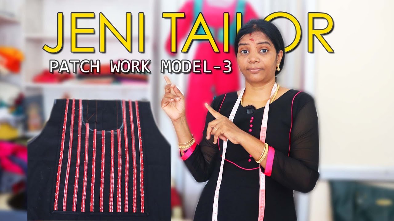 Jeni Tailor ~Salwar-Patch Work Model -3 |சுடிதார் Stitching | Jeni