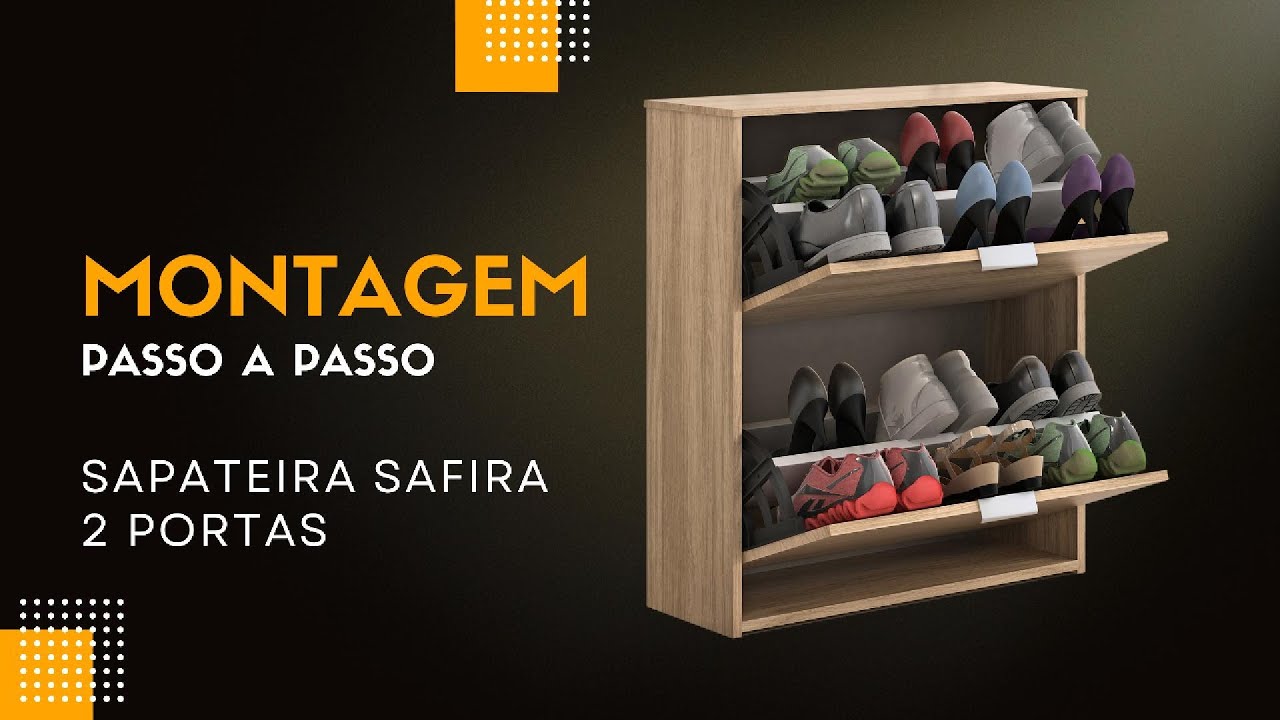 Sapateira Safira 2 portas - Montagem completa - Tonielque Móveis