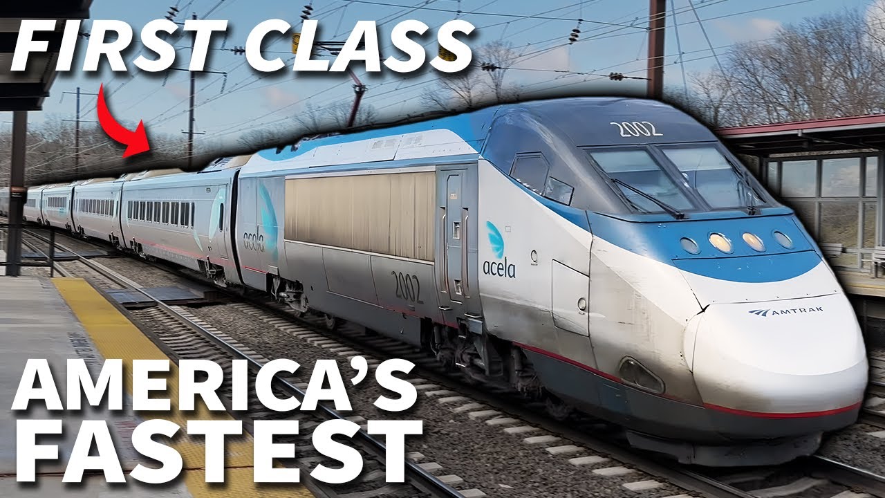 САМЫЙ БЫСТРЫЙ поезд Америки: путешествие первым классом Acela из Вашингтона в Нью-Йорк!