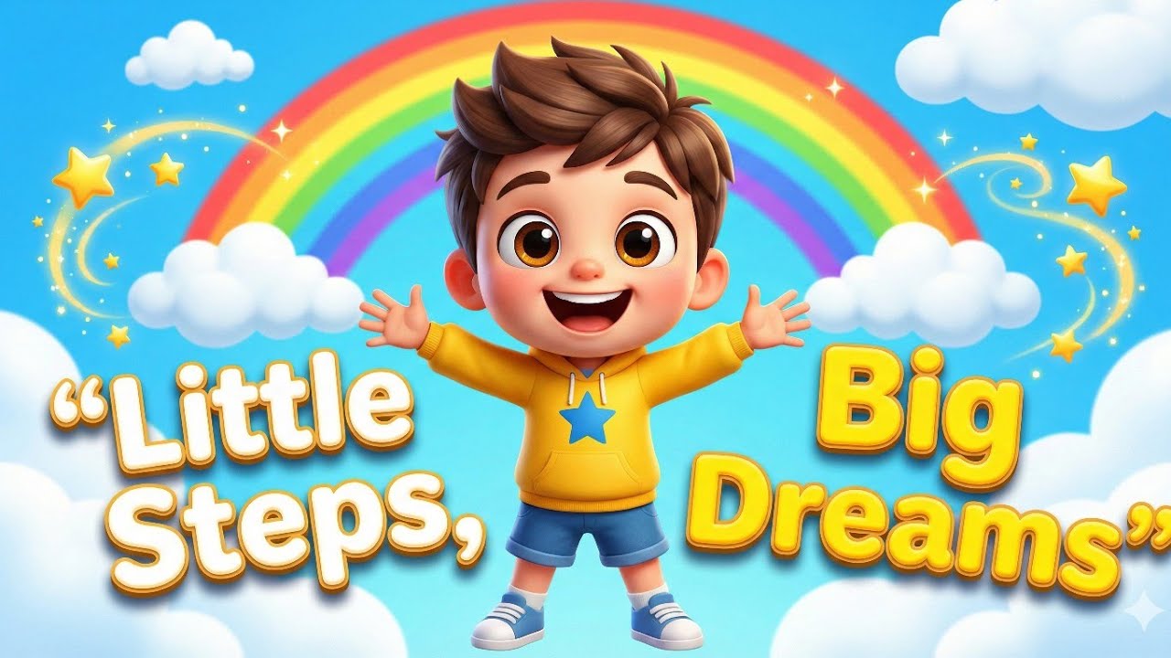 Little Steps, Big Dreams 🌈 | Happy Kids Song | English Nursery Rhyme #rhymes #kids #trending 