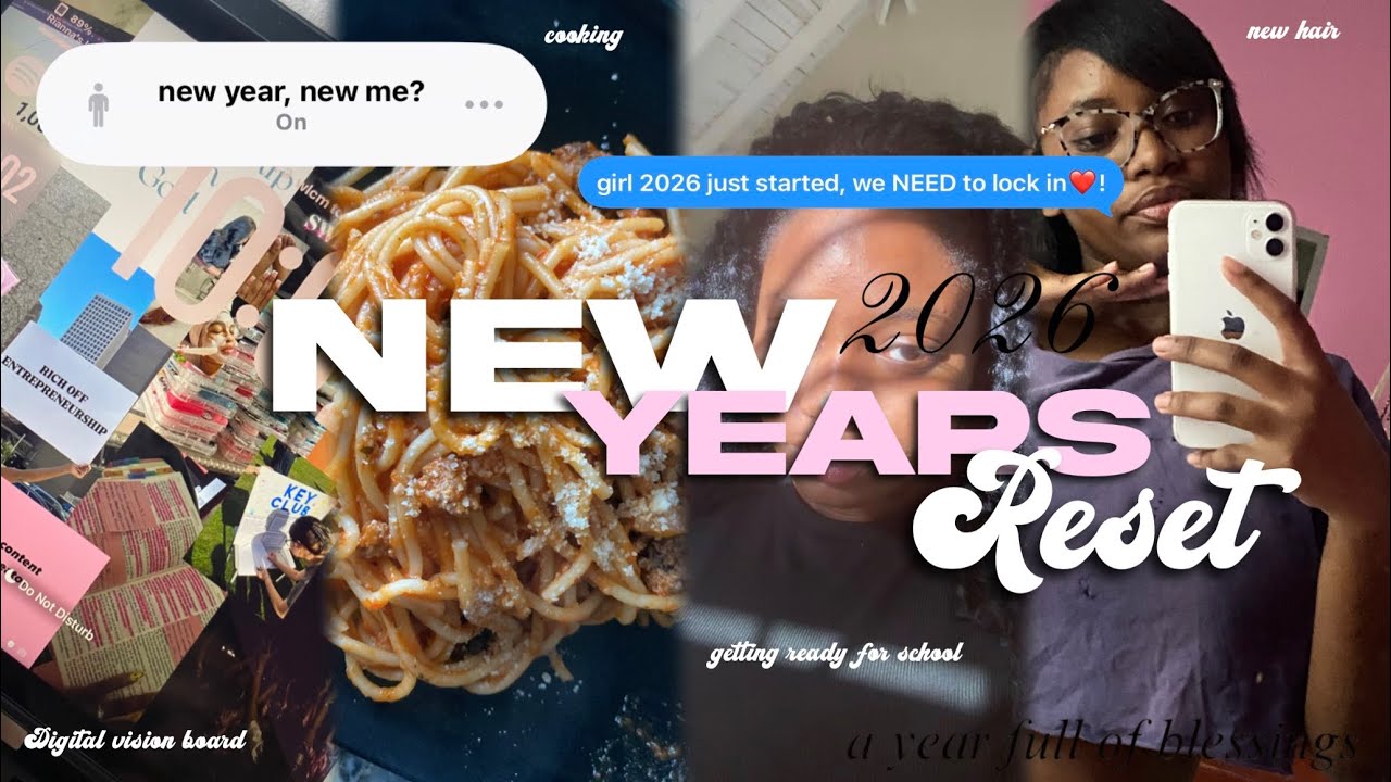 NEW YEAR RESET VLOG🎀: 2 ☆26, vision board, cleaning,getting ready for school| @riannnanxtdoor