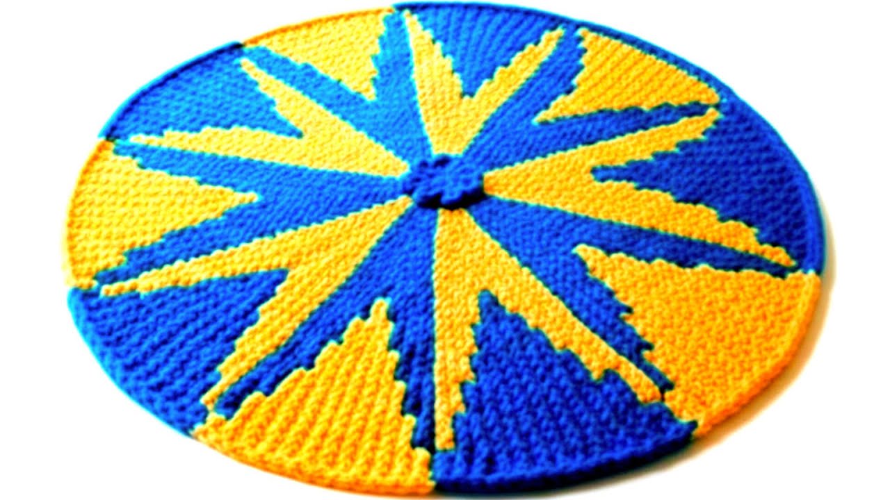 33 फंदों का पायदान बनाने का तरीका | Round shape doormat from an old saree at home @simplyKnitted 