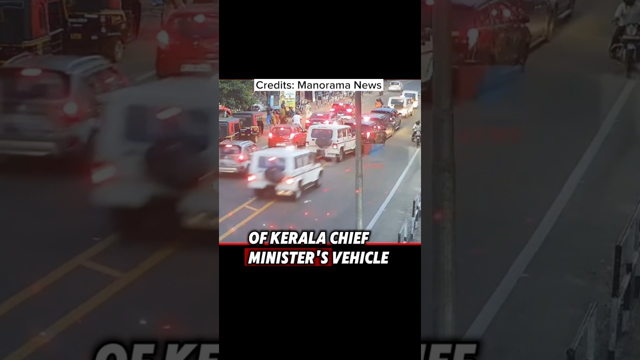 Kerala CM Car Convoy Accident. #roadsafety #crash #kerala #shorts #viralvideo #roadsafety #drive