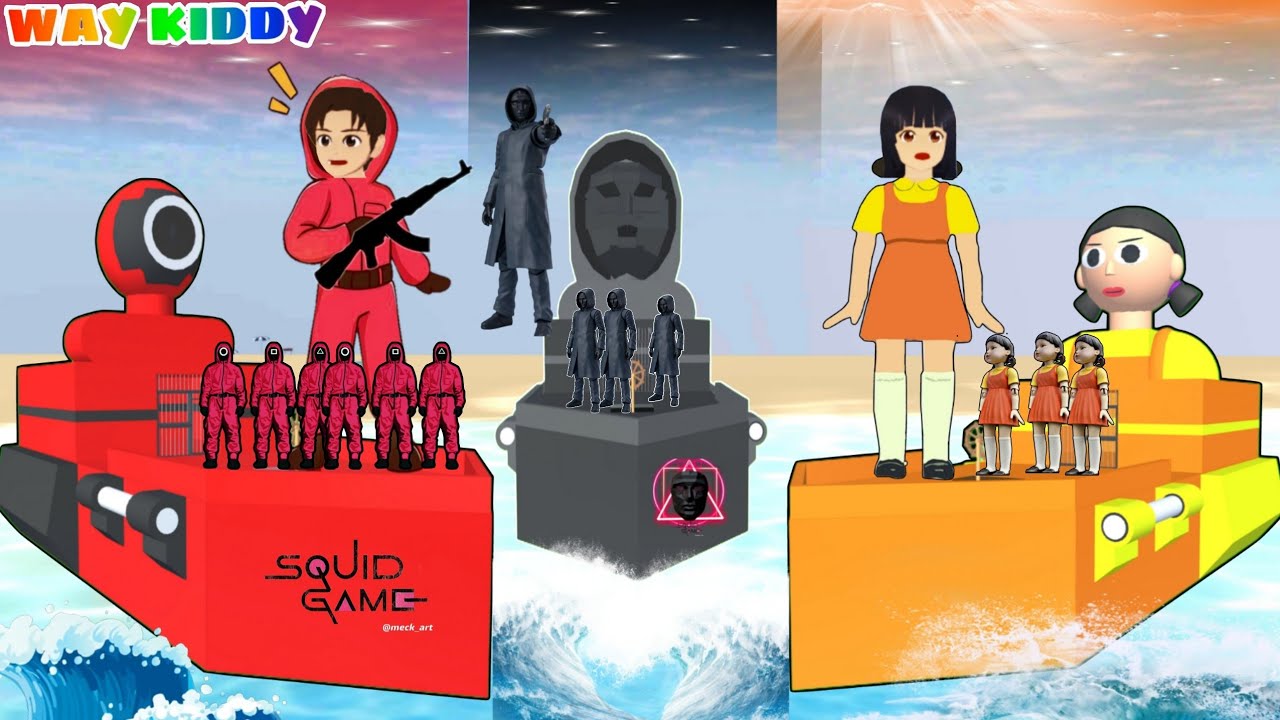 YUTA MARKAS KAPAL PENGAWAL MERAH SQUID GAME VS MIO KAPAL BONEKA SQUID GAME LAWAN KAPAL FRONT MAN !!