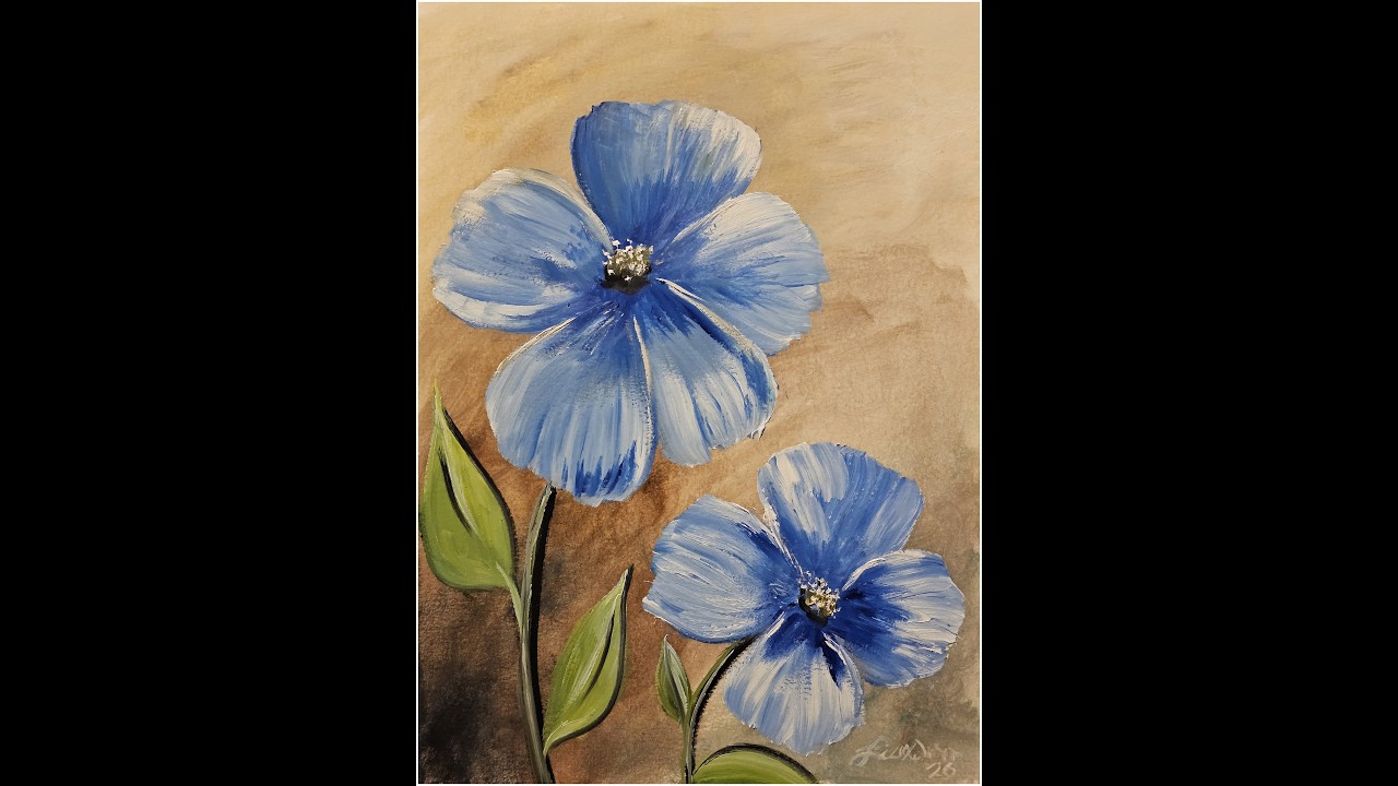 Como Pintar Flores Azules Con Oleo #painting #how #art #easy #howtopaintflowers