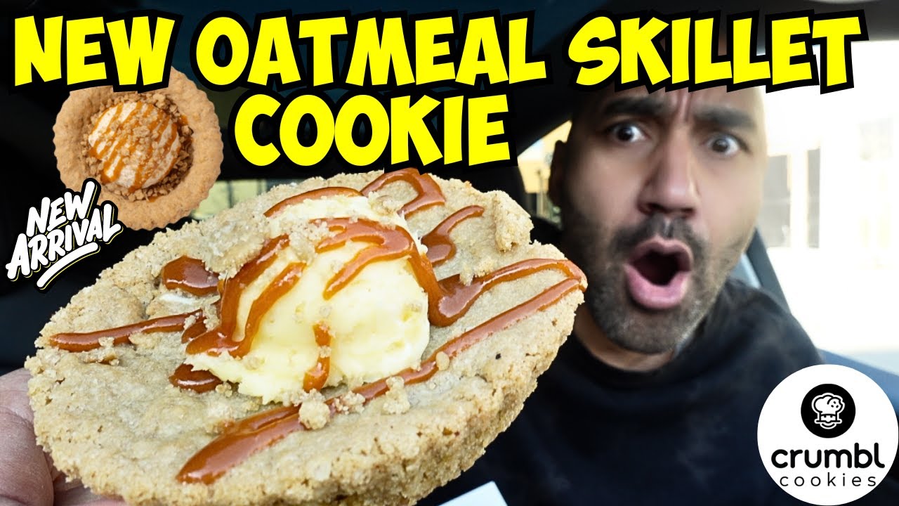 Crumbl Cookies NEW Oatmeal Skillet Cookie Review - New Flavor! 🍪