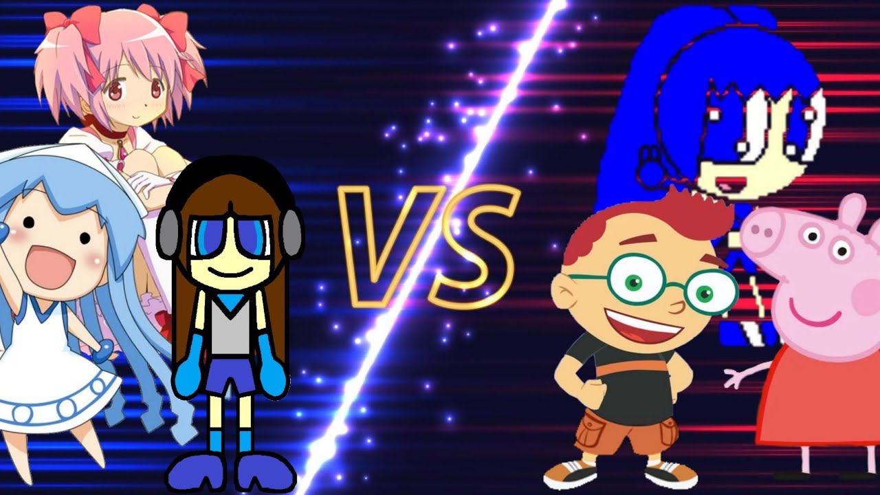 MUGEN (Requested)- Madoka Kaname, Ika Musume & Kadariro vs Shago, Leo & Peppa Pig