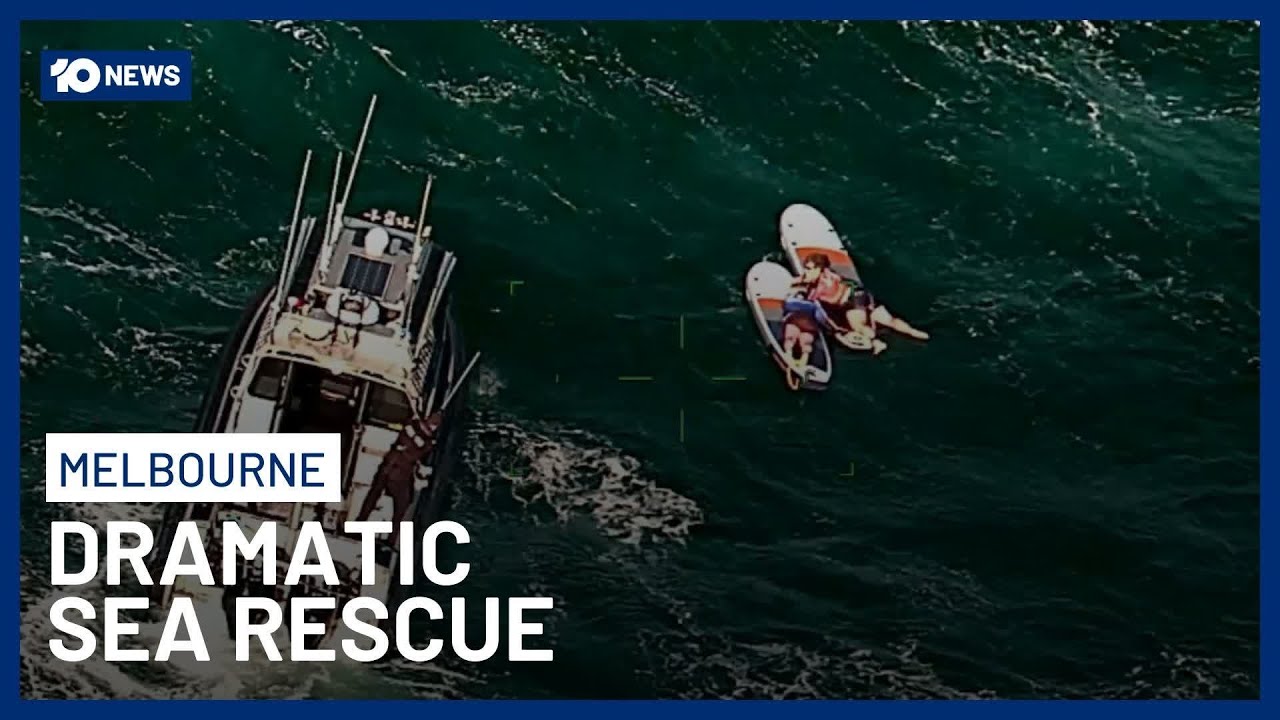 Mother And Stepson Rescued After Drifting 10km Out To Sea Near Melbourne | 10 News