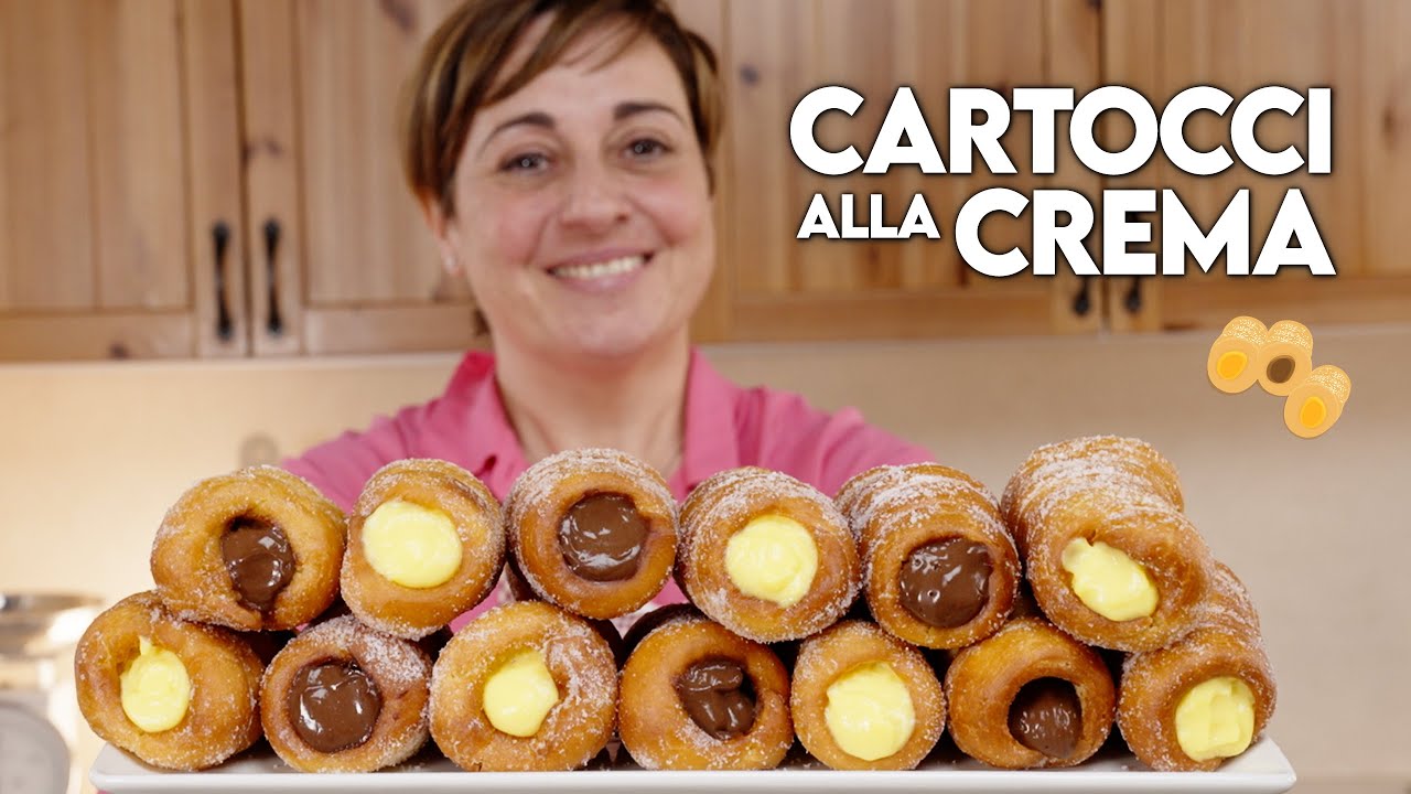КАРТОЧЧИ / КАННОЛИ СО СЛИВОМ И ШОКОЛАДНЫМ КРЕМОМ Легкий рецепт - Домашнее приготовление от Benedetta