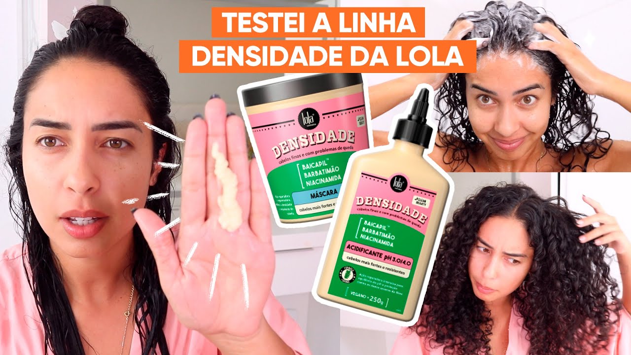 TESTEI LINHA DENSIDADE DA LOLA COSMETICS, CHEGA DE CABELO POROSO! ROTINA CAPILAR | JULIANA LOUISE