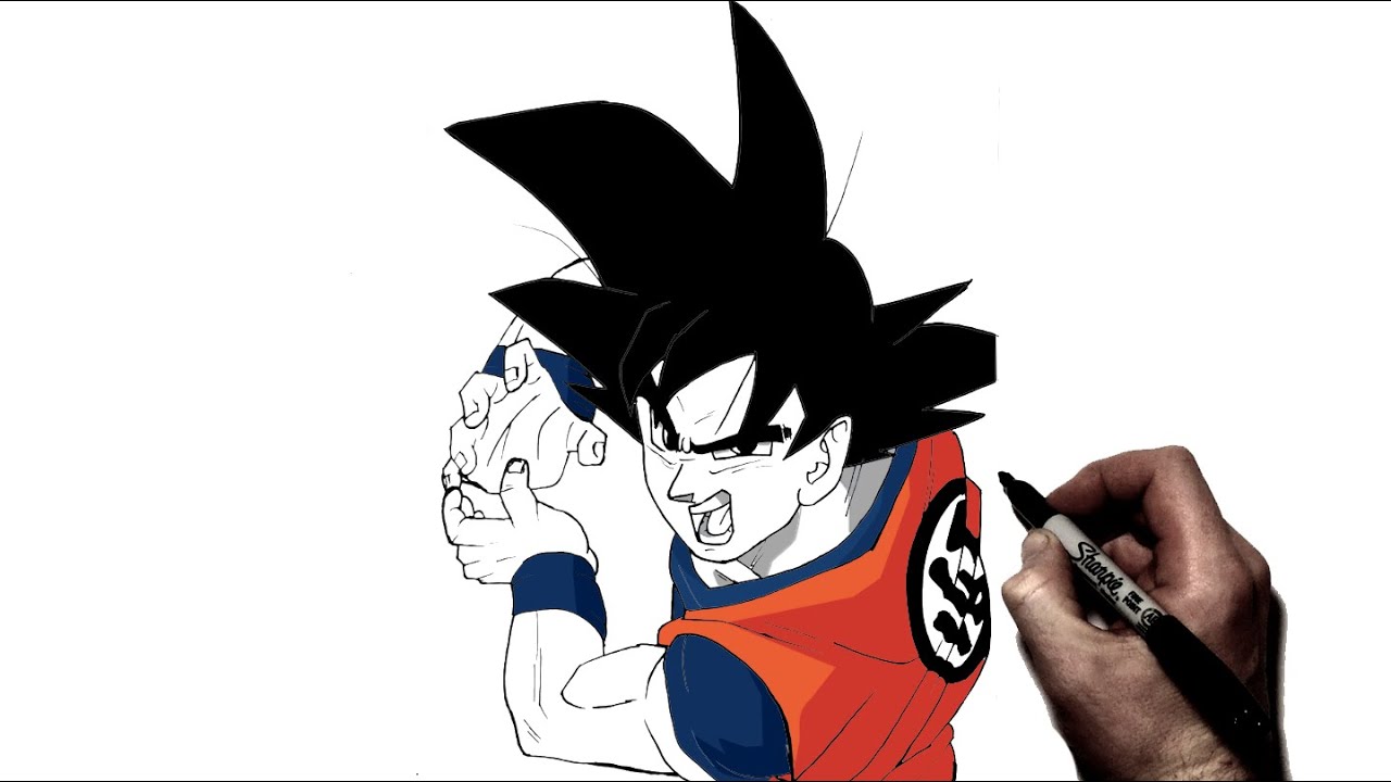 How To Draw Goku Kamehameha | Step By Step | Dragonball
