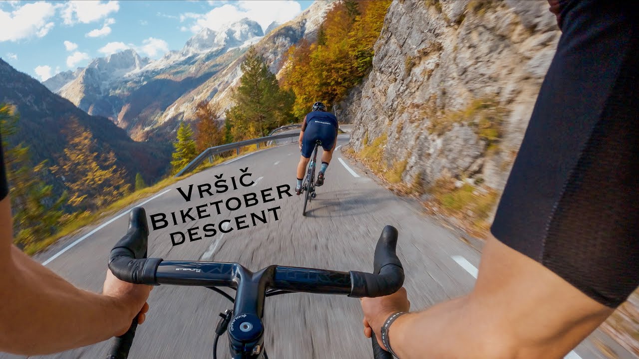 Roadbike descent from Vršič pass