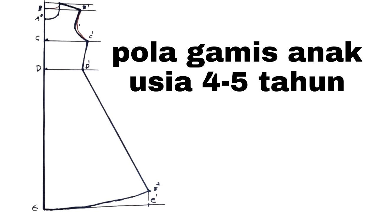 Cara membuat Pola gamis anak