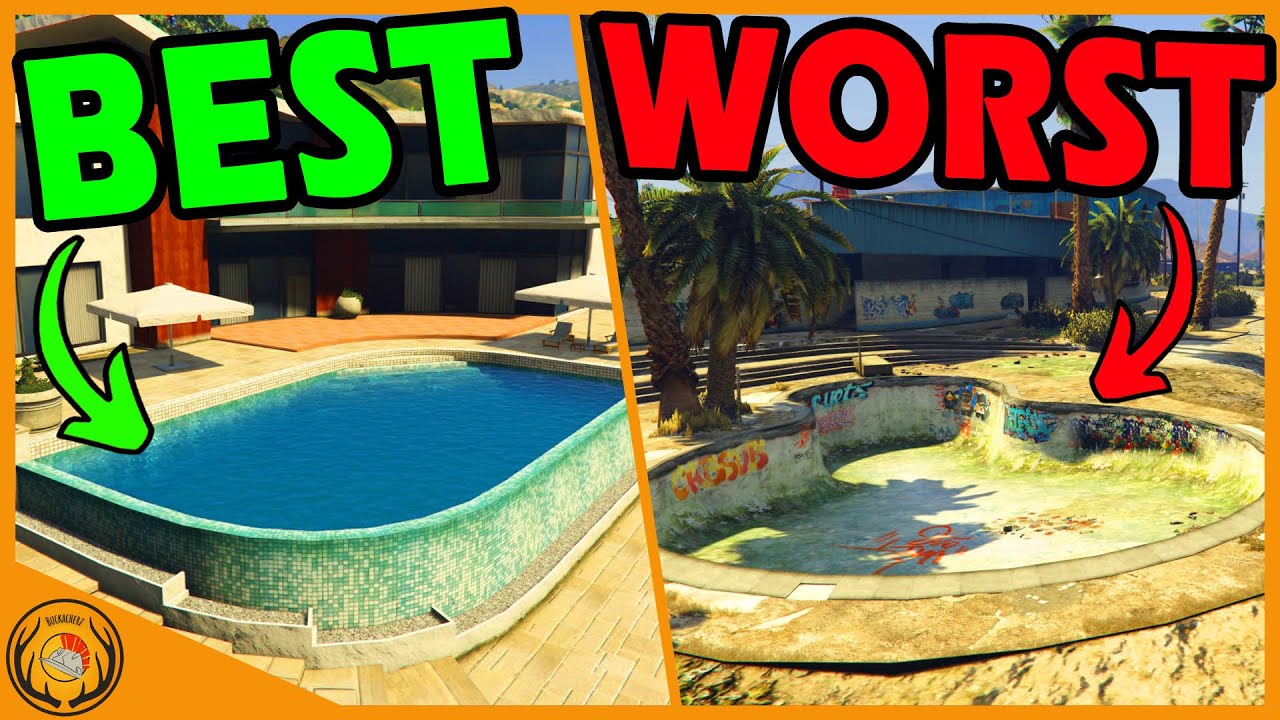 Рейтинг всех 259 бассейнов в GTA 5