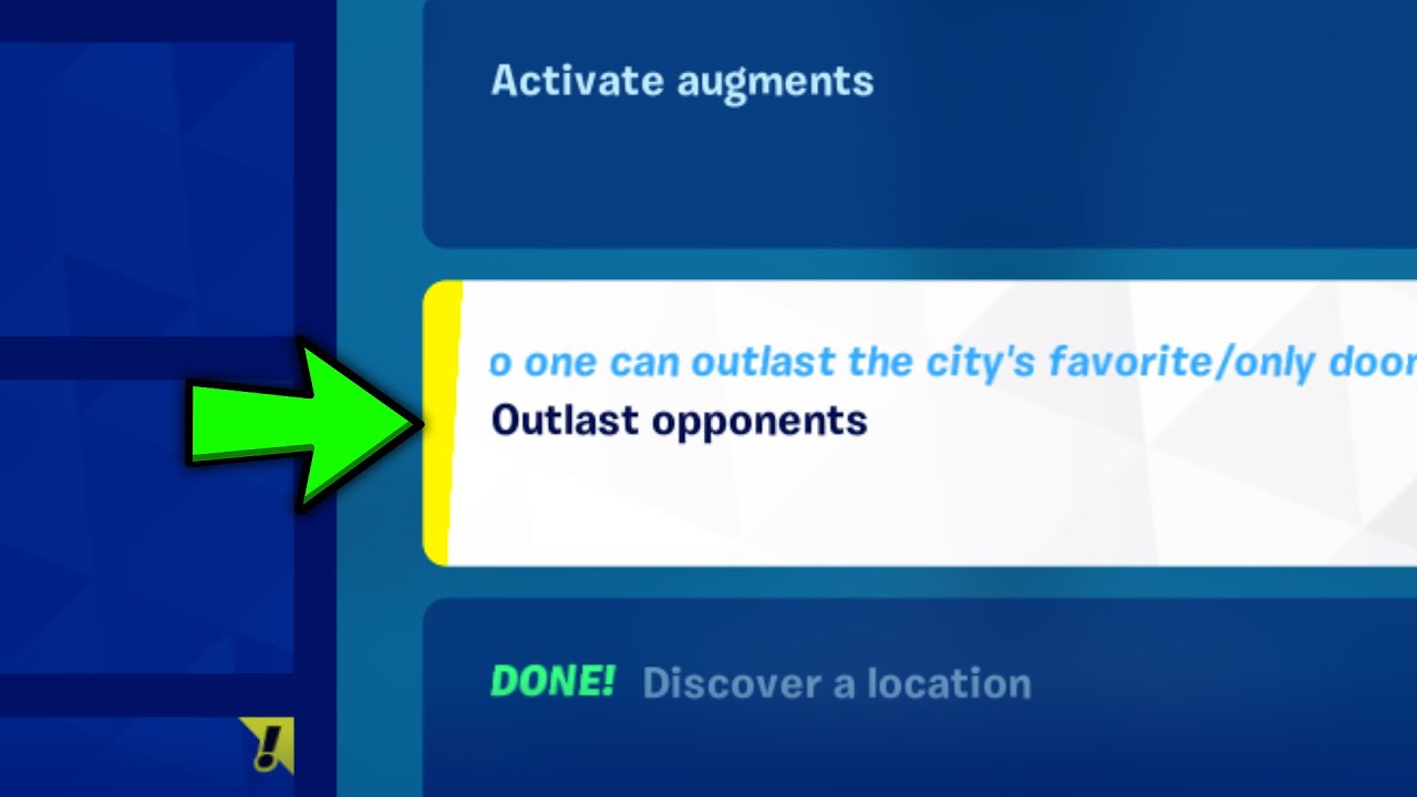 Outlast opponents || Fortnite Kickstart Quests