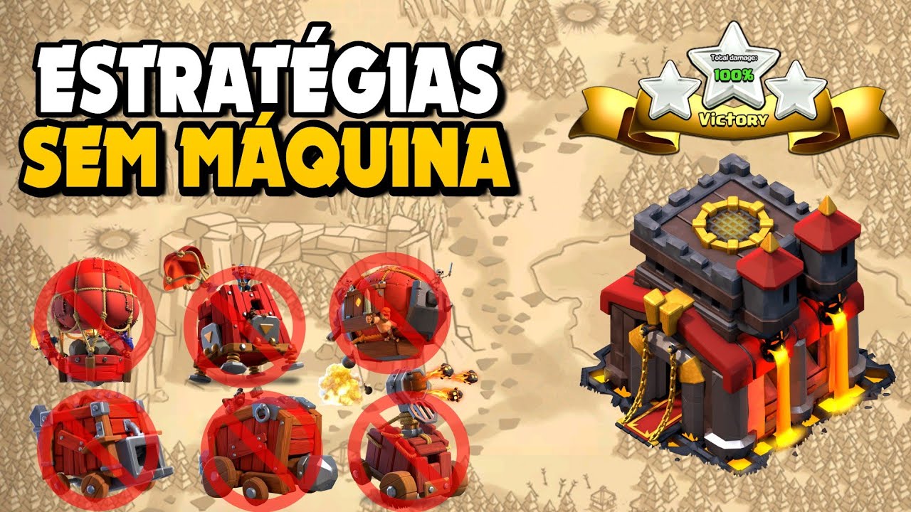 Melhores Estratégias de Ataque CV10 SEM Máquina de Cerco 2023 | Clash Of Clans