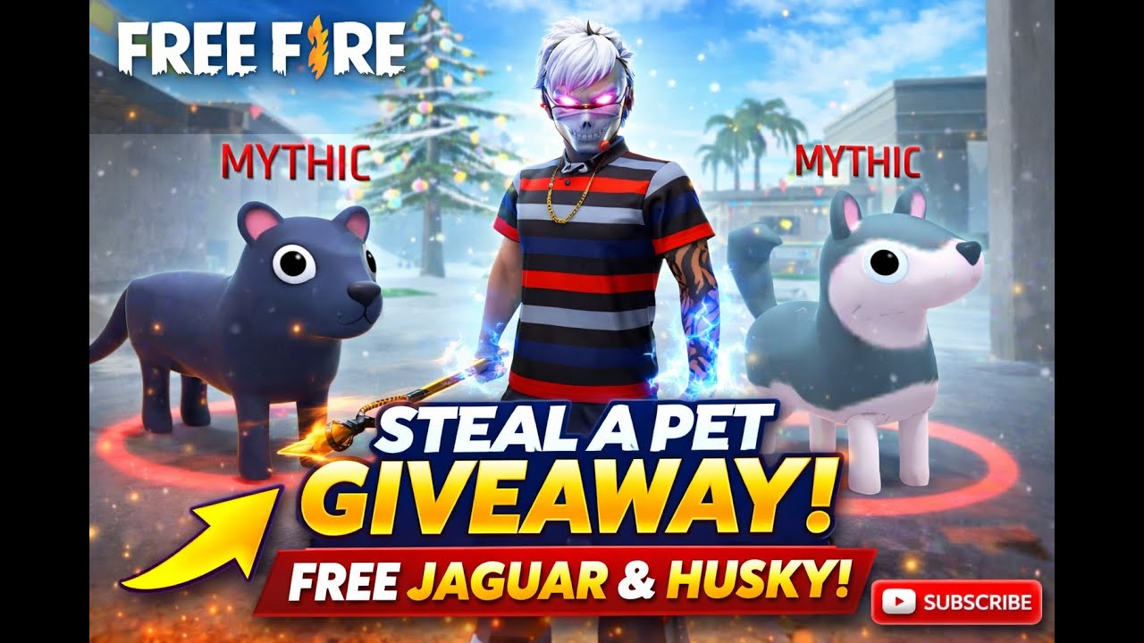Steal A Pet Free Fire Giveaway 😱🔥 | Mythic Jaguar + Husky 