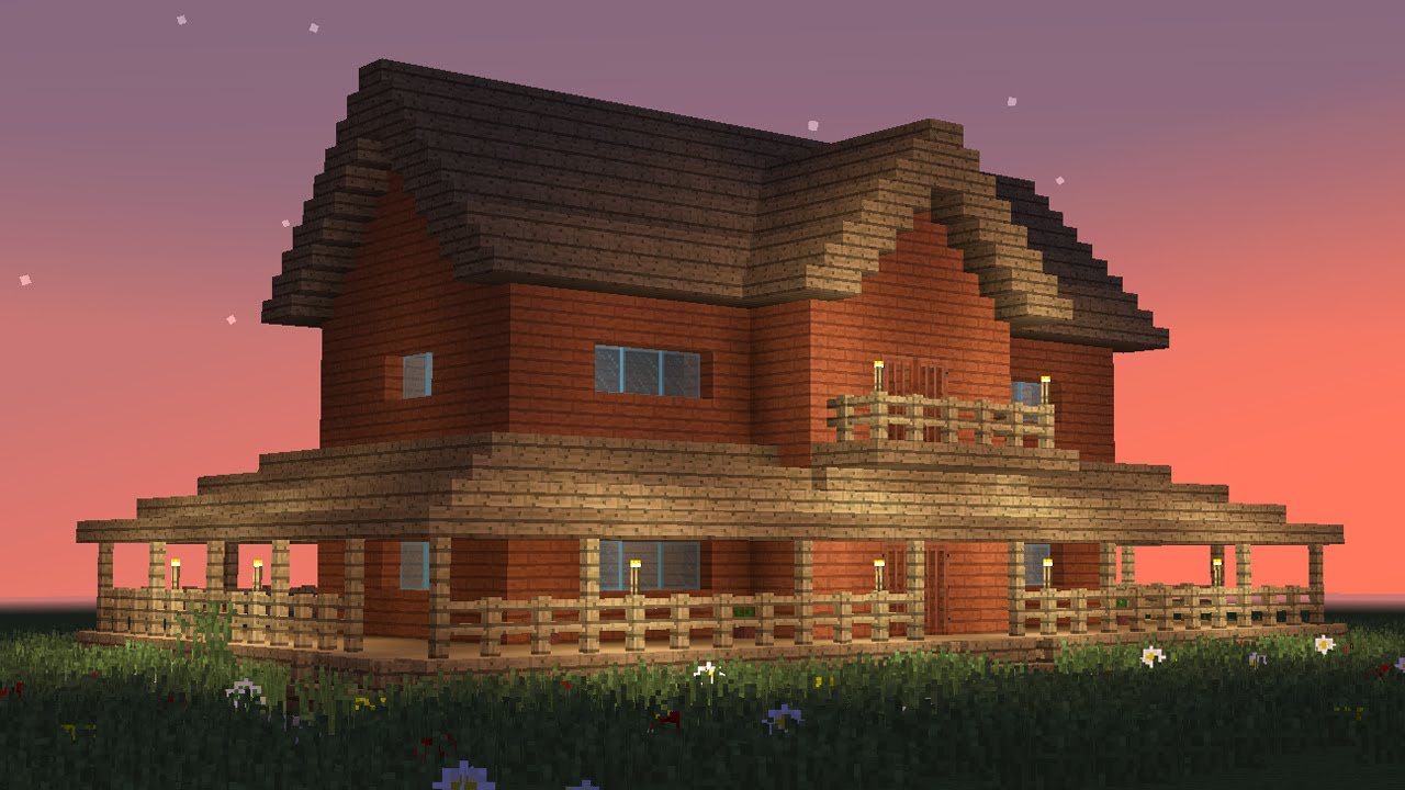 MINECRAFT: How to build big wooden house #5