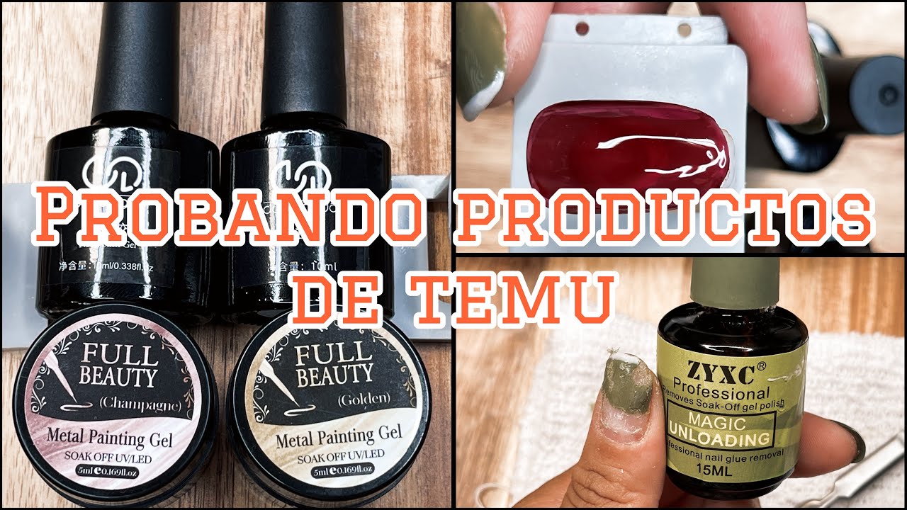 PROBANDO PRODUCTOS DE TEMU en uñas