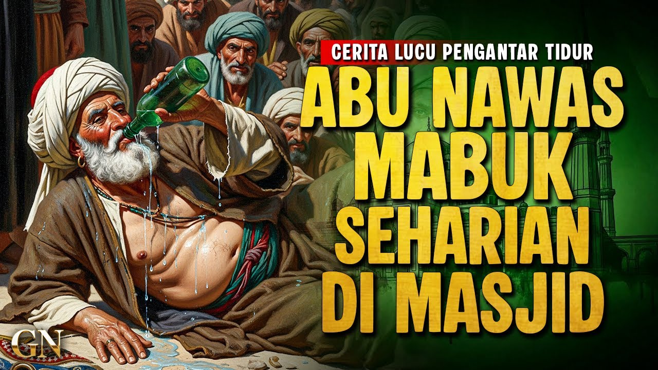 ABU NAWAS MABUK SEHARIAN DI MASJID || CERITA LUCU PENGANTAR TIDUR