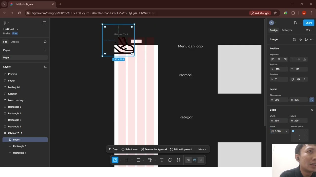 Membuat wibeframe mobile di Fiqma,Nur Arin Ramayadi (250209502035)