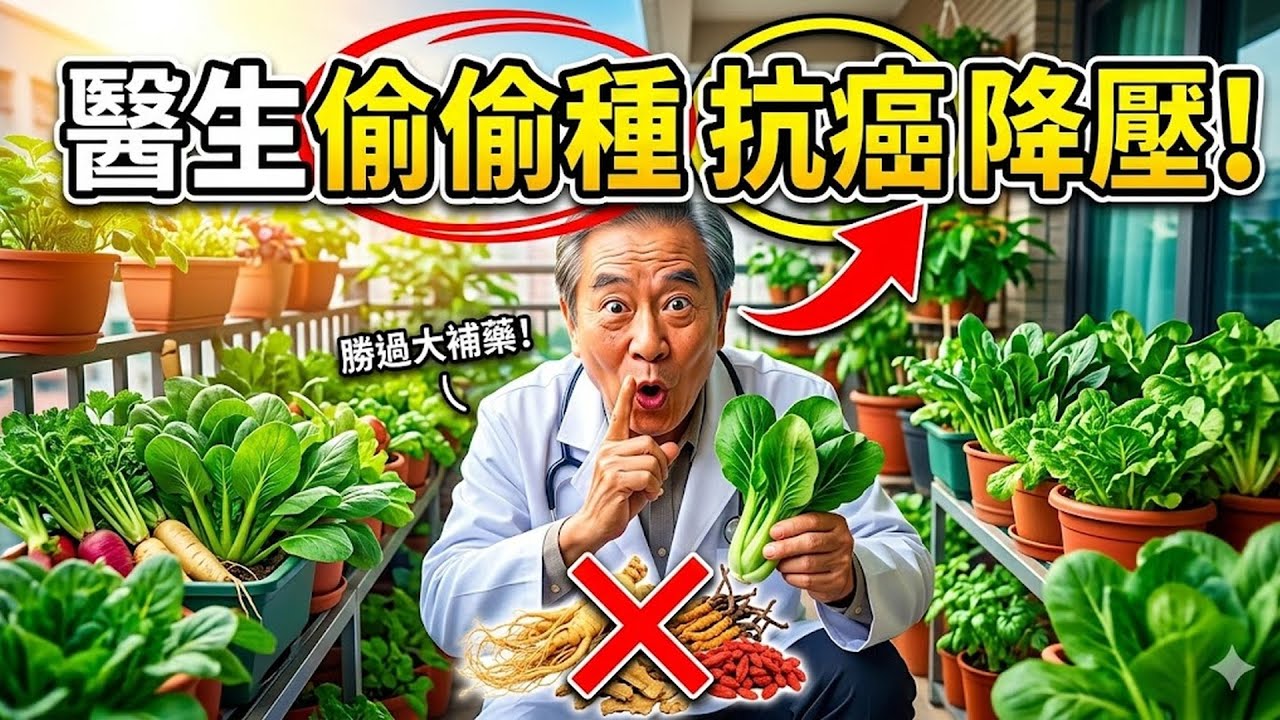 醫生都在偷偷種！這5種「抗癌降壓菜」最適合銀髮族，種在陽台隨採隨吃，勝過吃大補藥！#抗癌 #降壓 #銀髮族 #陽台花園 #蔬菜種植 #健康生活