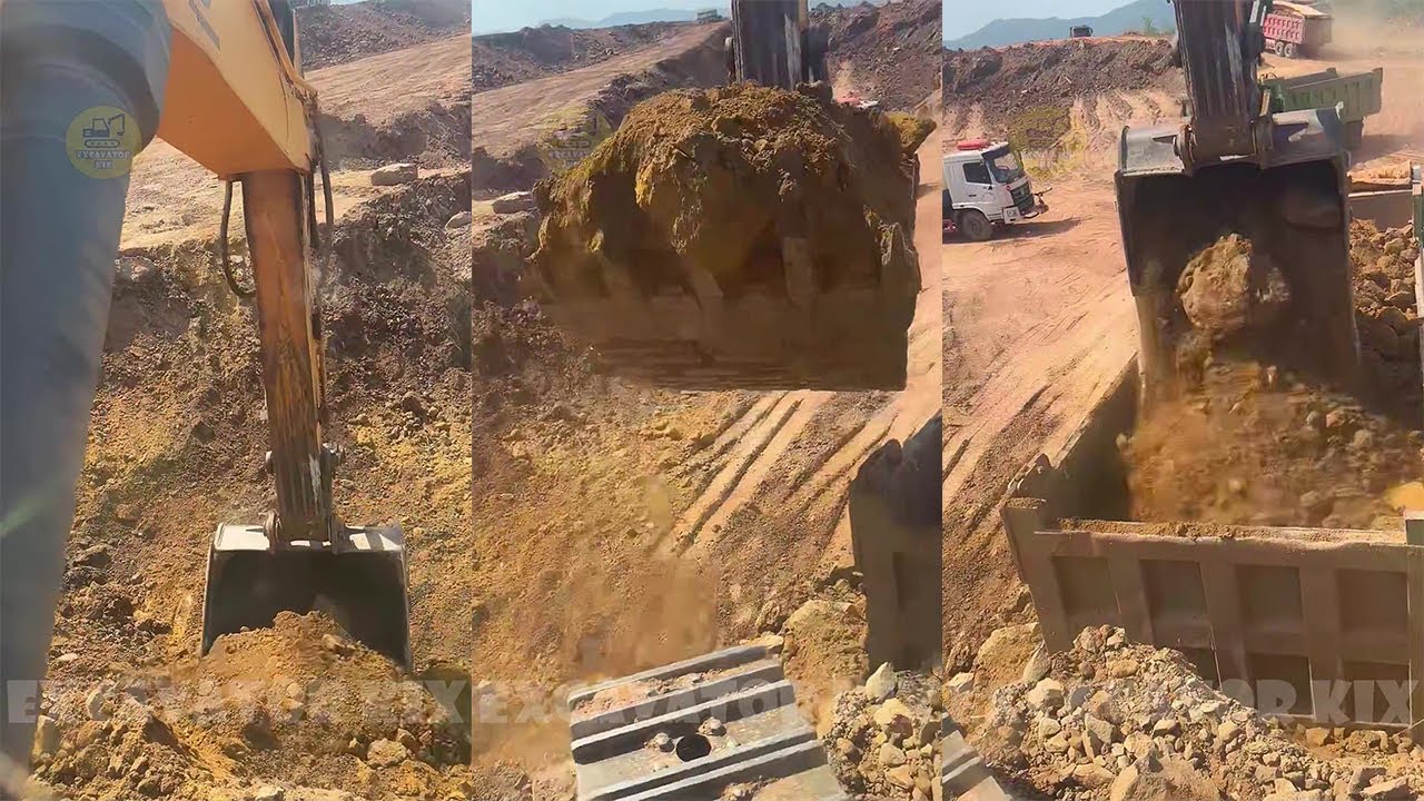 How To Excavators Load Soil Onto Trucks Professionally P1018