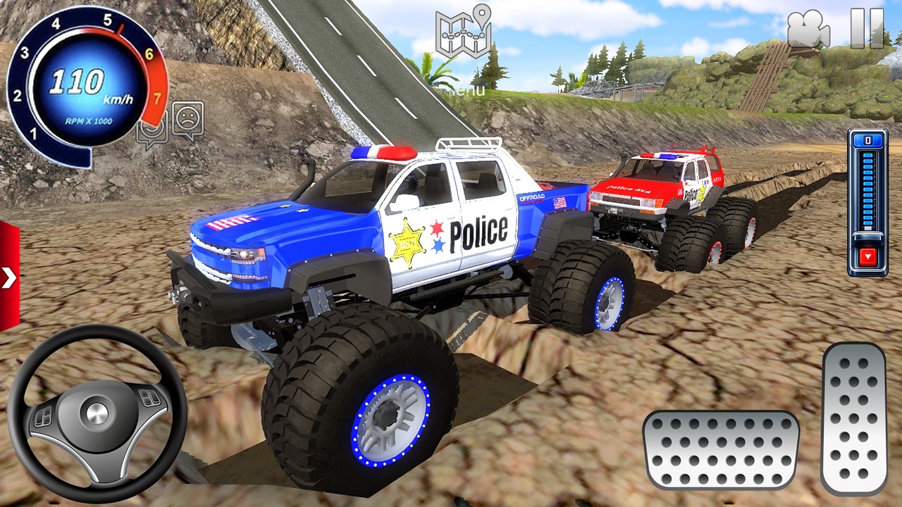 Extreme Police Monster Trucks Off-Road - Racing online Car Game stunts driving #2 - Android GamePlay