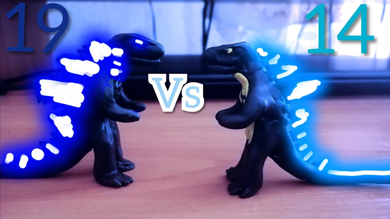 Godzilla 2019 vs godzilla 2014 (claymation)