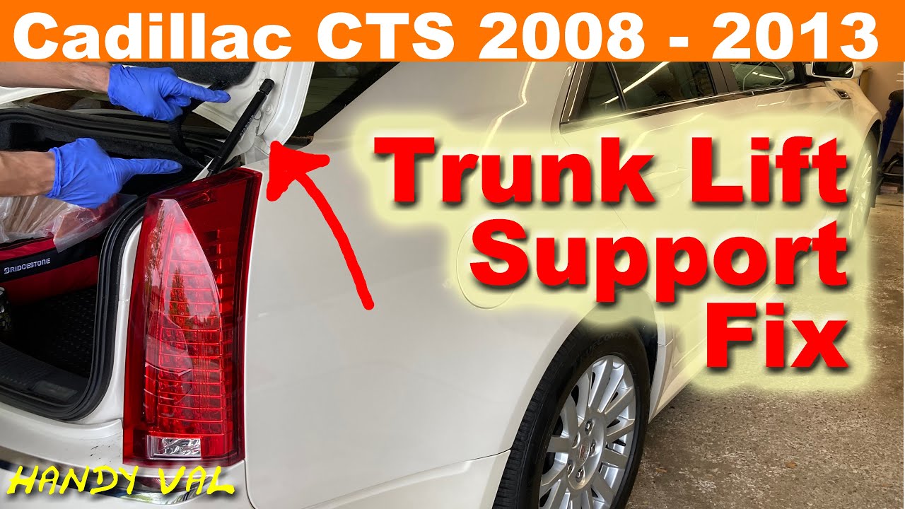 Ремонт багажника Cadillac CTS: багажник падает? Как заменить опорные стойки подъёмника багажника ...