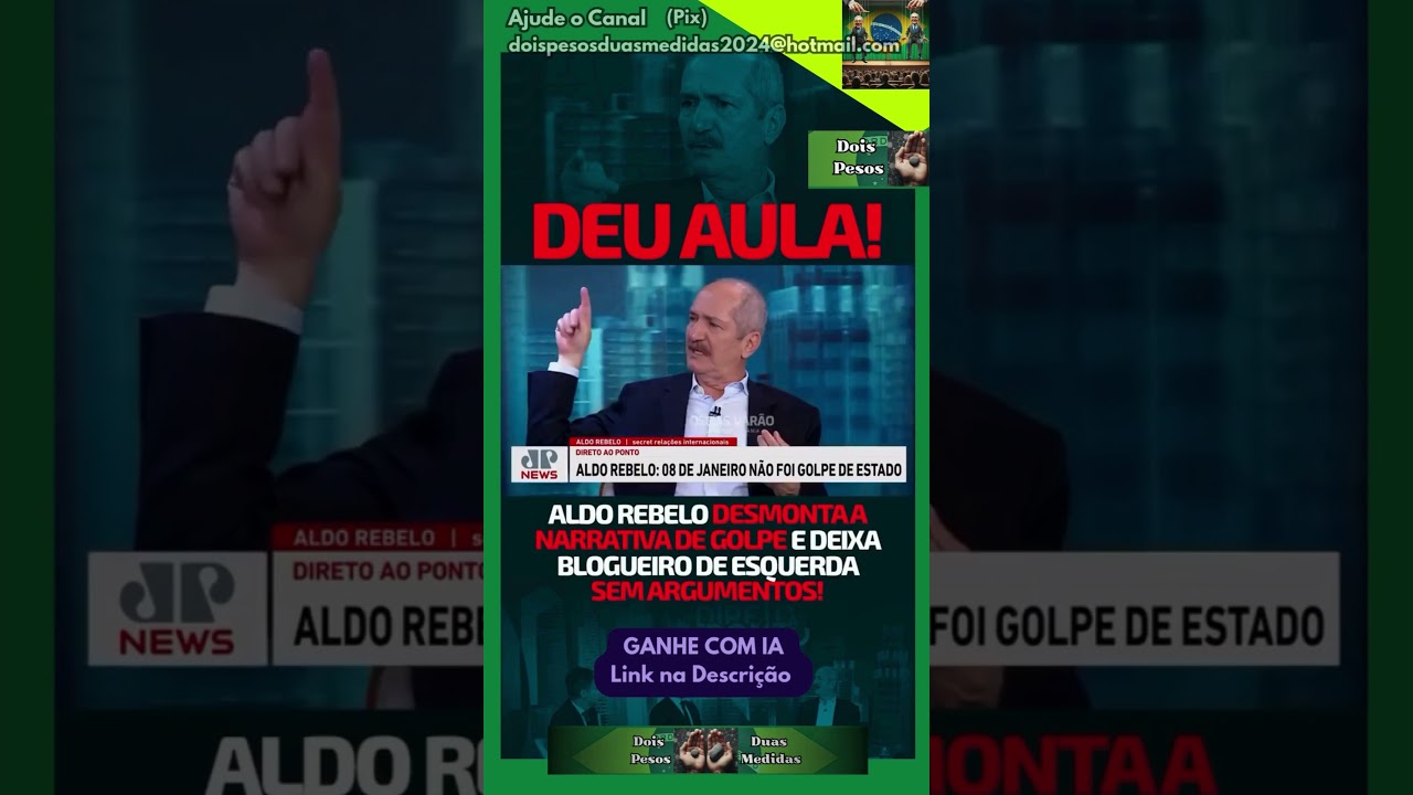 ⚡ ALDO REBELO CALA ESQUERDISTA! AULA ABSURDA QUE NINGU&Eacute;M ESPERAVA!