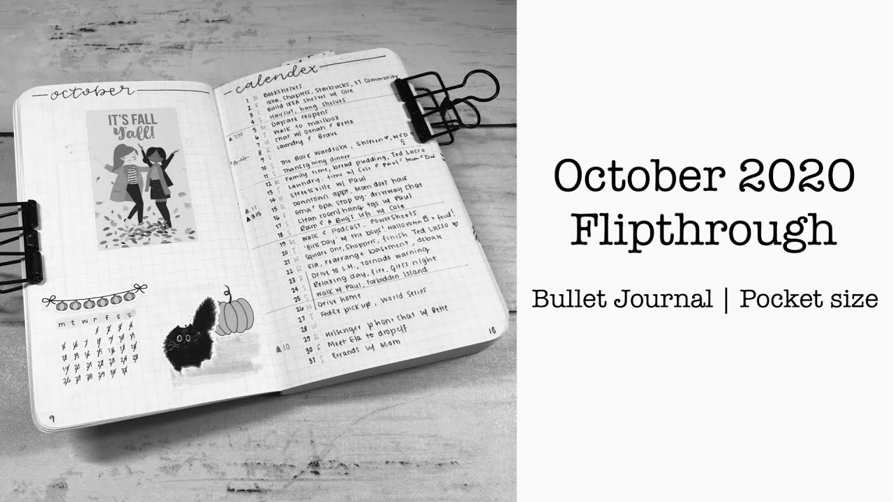 October 2020 Flip Through | Bullet Journal | Pocket size