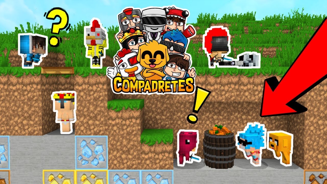 EL MEJOR ESCONDITE DE LOS COMPAS EN MINECRAFT 😱😂 #COMPADRETES