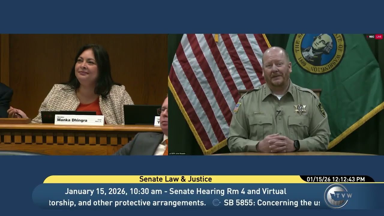 Washington State Senate Law & Justice Hearing on SB 5974 on Sheriffs, Police Chiefs, etc.