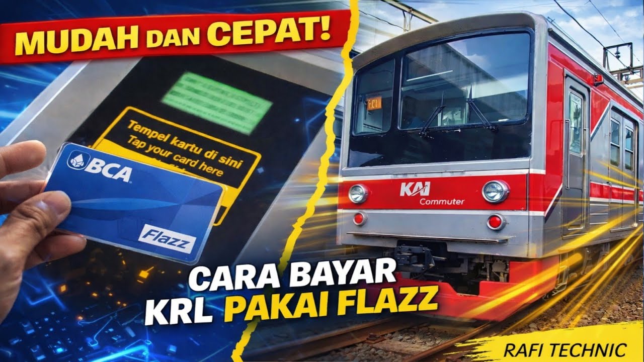 CARA NAIK KRL COMMUTER LINE PAKAI KARTU FLAZZ BCA | BAYAR KRL PAKAI KARTU FLAZZ