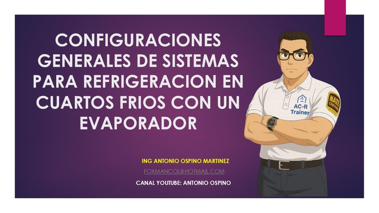 CONFIGURACIONES GENERALES DE SISTEMAS DE REFRIGERACION PARA CUARTOS FRIOS CON UN EVAPORADOR