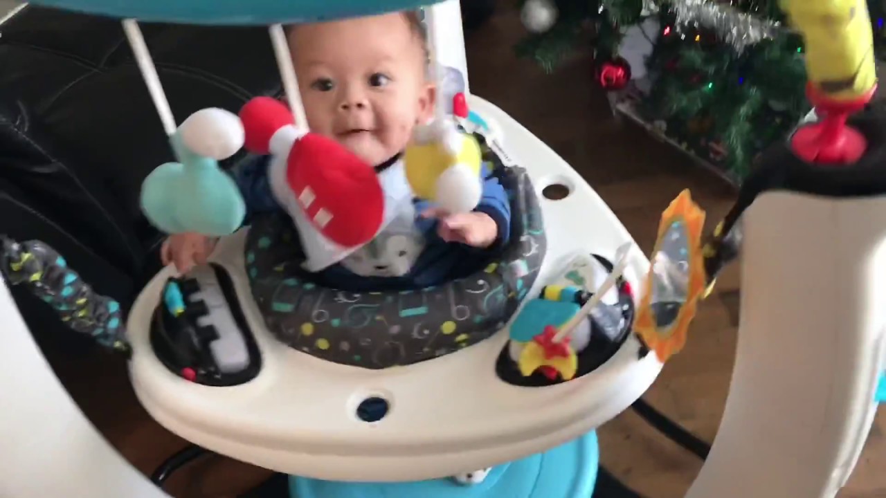 Evenflo ExerSaucer Jump and Learn Stationary Jumper Jam Session Review