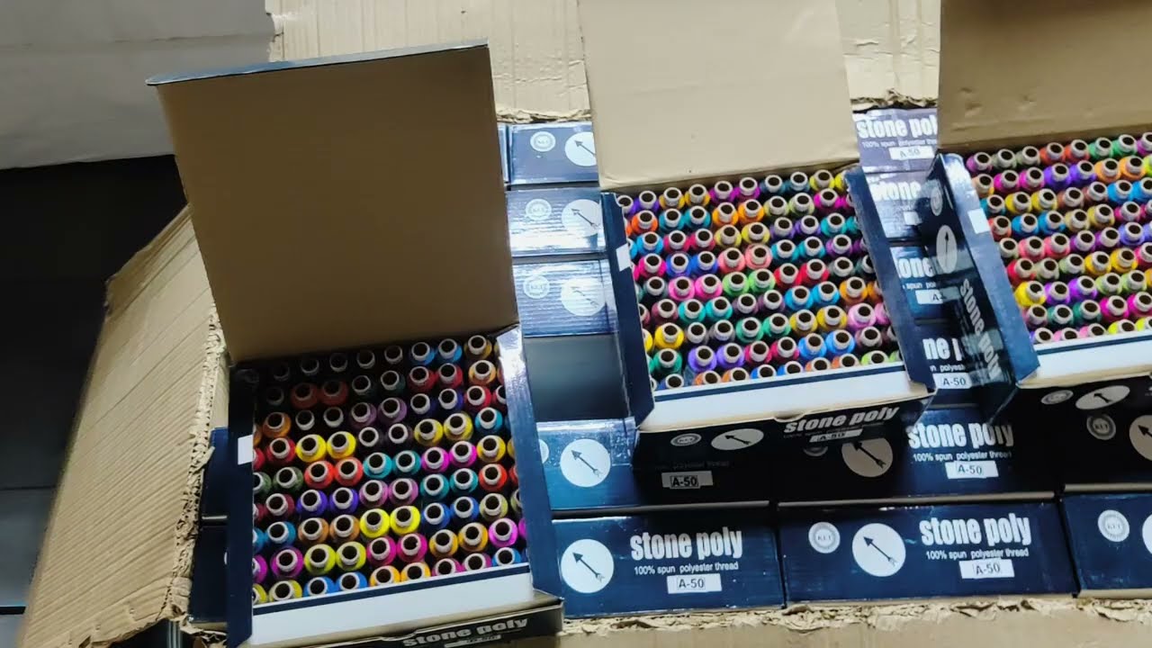 Tailoring machine thread available in 3ply & 4ply //tailoring material wholesale shop in Begum bazar