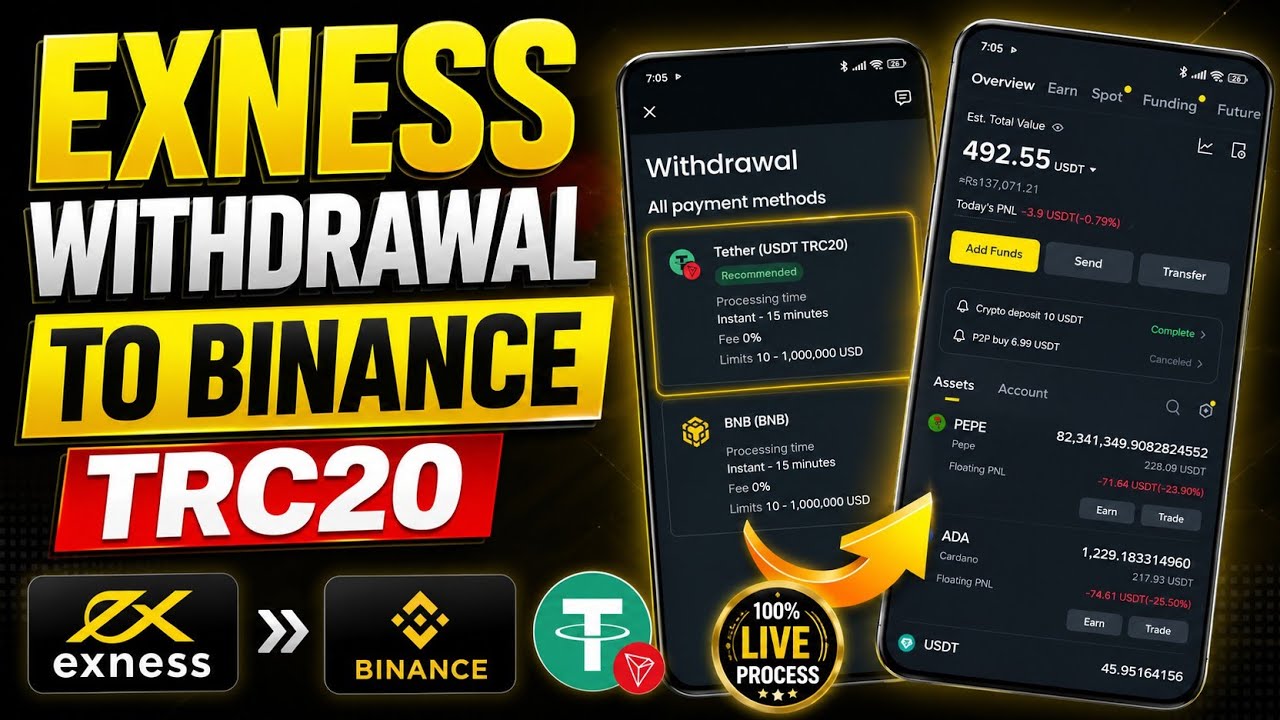 Exness Withdrawal to Binance TRC20 | How to Withdraw USDT TRC20 Step by Step