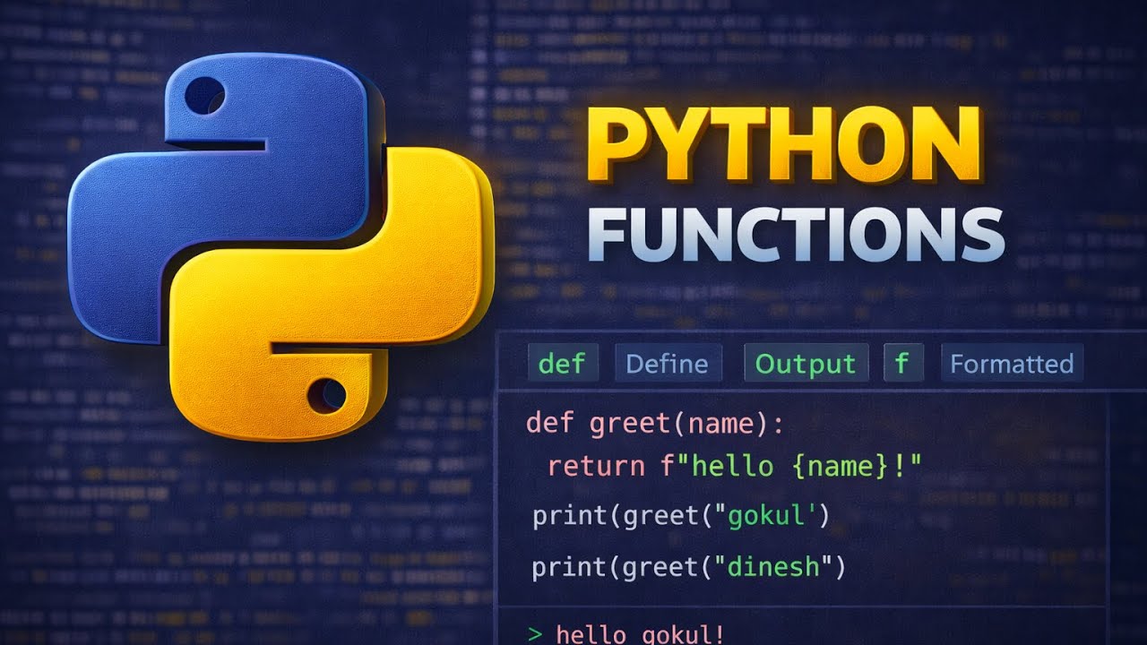 Python Functions Explained | Parameters & Return Values | Core Python Mastery in Tamil | Episode 19