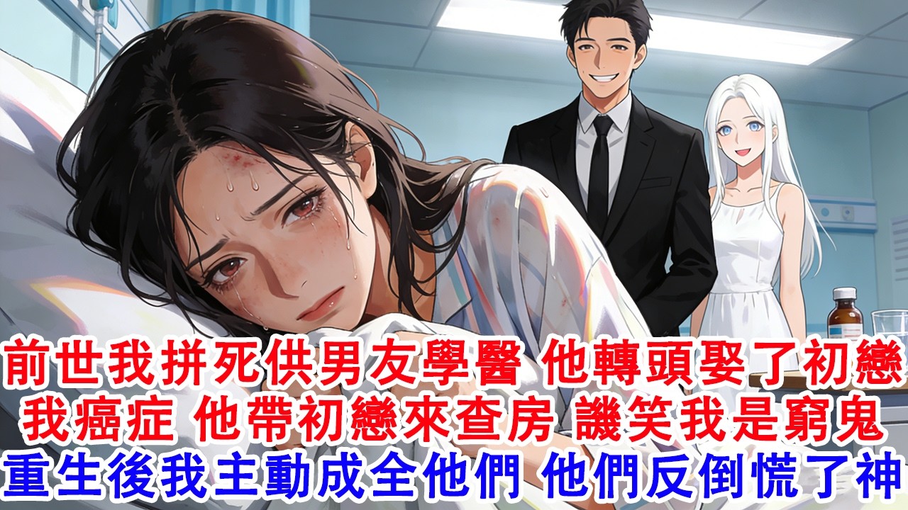 【完結爽文】前世我拼死打工供男友學醫。他轉頭娶了白月光。我癌症發作時他帶白月光來查房，譏笑我是窮鬼連看病錢都沒有。重生後我主動成全他們，他們反倒慌了神#故事 #重生 #爽文 #情感 #小說 #完結