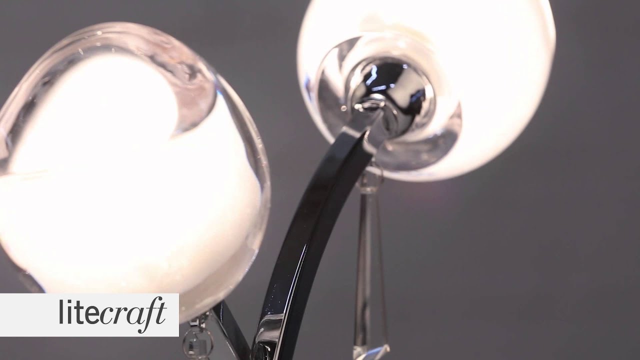 Marta 2 Light Table Lamp - Chrome | Litecraft - Lighting Your Home