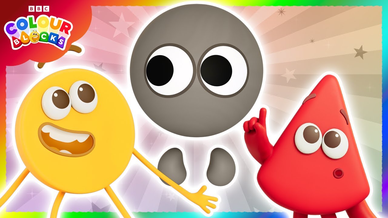 Espante o dia cinzento com um pouco de cor 🌈☁️ | Crianças aprendem cores | Colourblocks