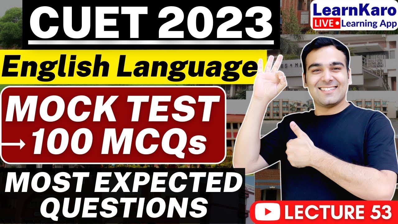 CUET 2023 English Language | Top 50 MCQs