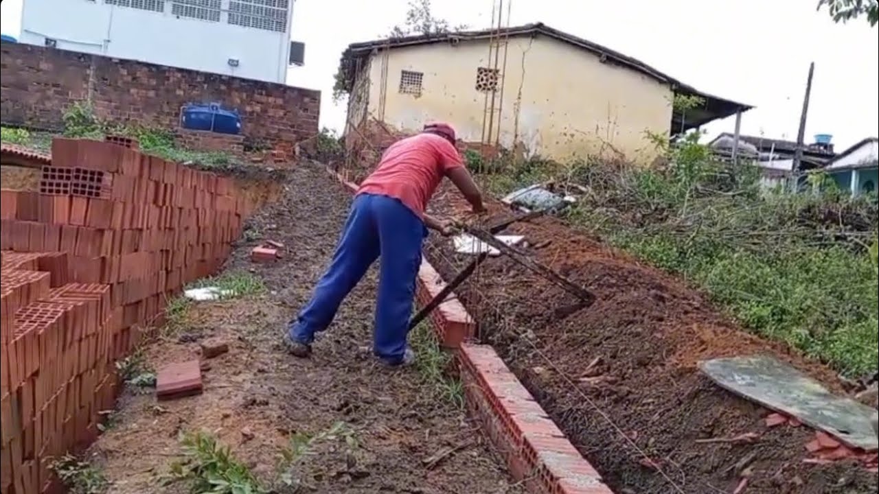 Iniciando projeto do muro da chácara 