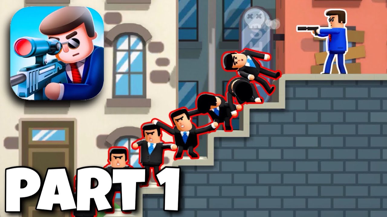 Mr Bullet 3D Full Gameplay Walkthrough - Chapter 1 Bullet City 3 Stars (iOS,ANDROID)