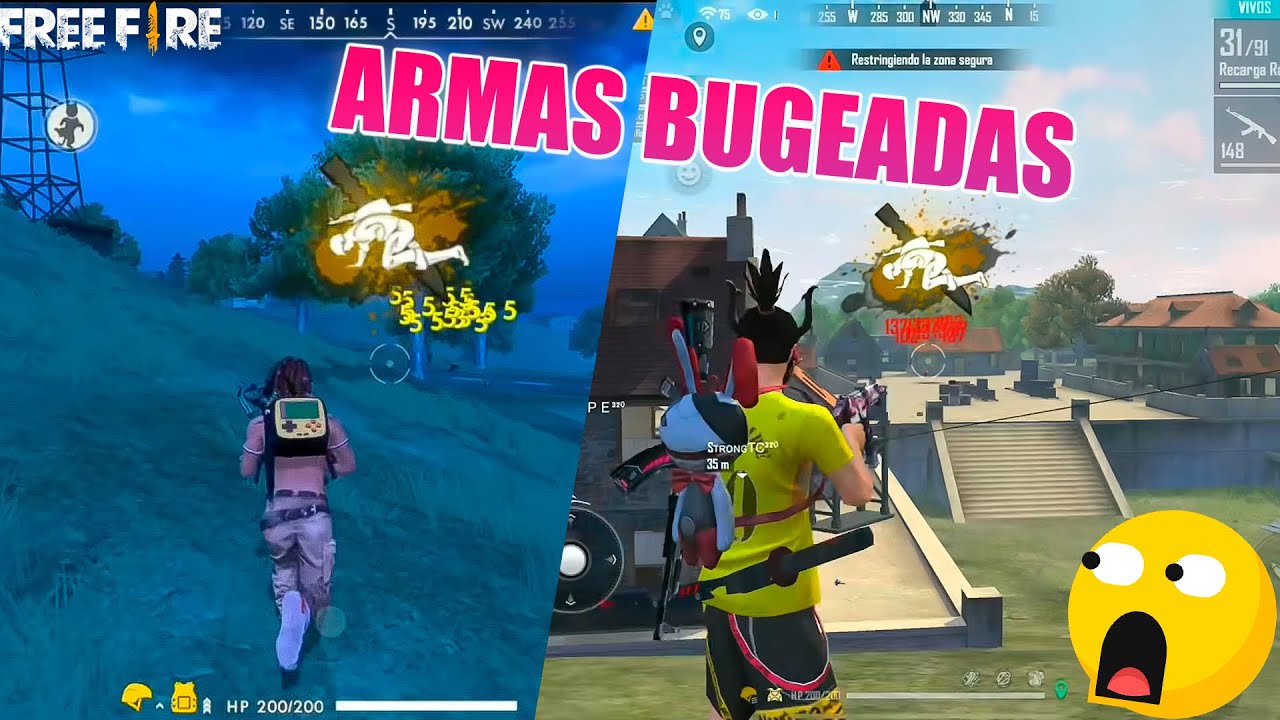 LAS 5 ARMAS MÁS BUG DE TODO FREE FIRE! 🤫